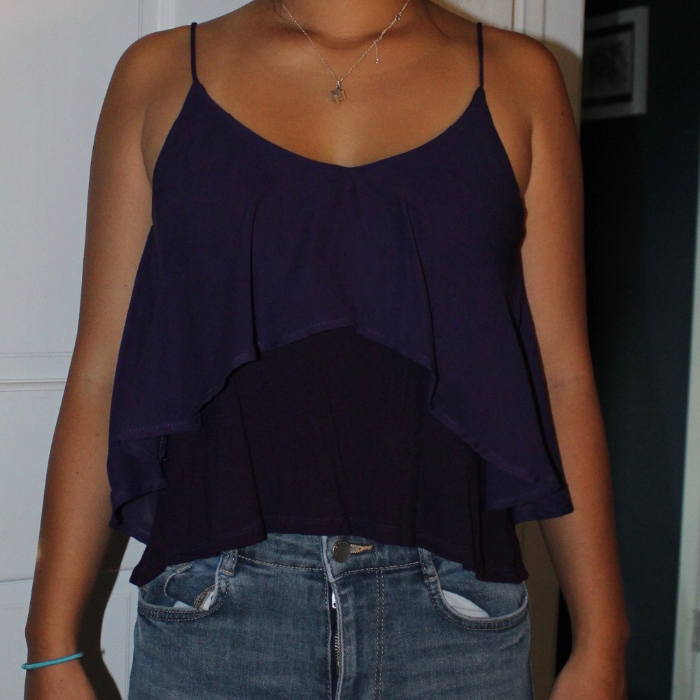 Purple 2 layer tank